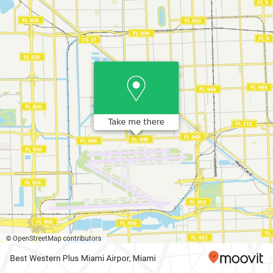 Best Western Plus Miami Airpor map