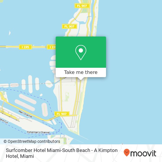 Surfcomber Hotel Miami-South Beach - A Kimpton Hotel map