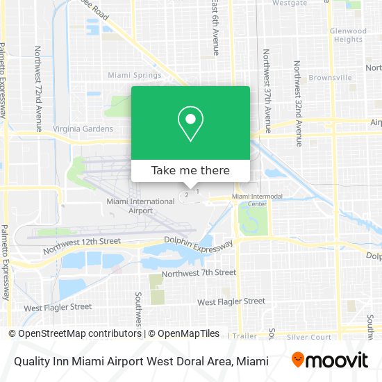 Mapa de Quality Inn Miami Airport West Doral Area