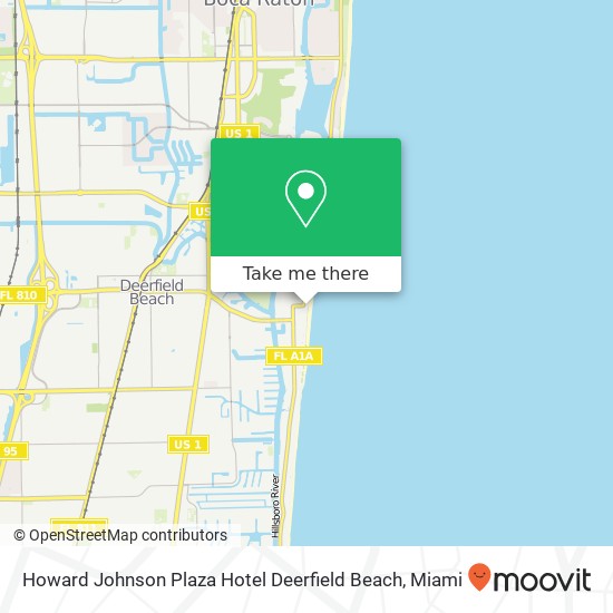 Howard Johnson Plaza Hotel Deerfield Beach map