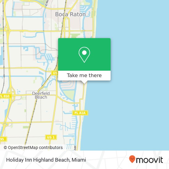 Holiday Inn Highland Beach map