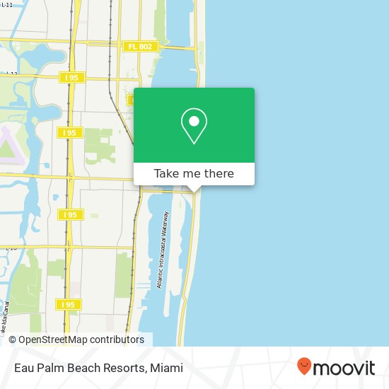 Mapa de Eau Palm Beach Resorts