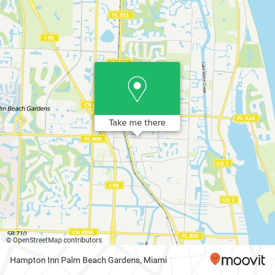 Mapa de Hampton Inn Palm Beach Gardens