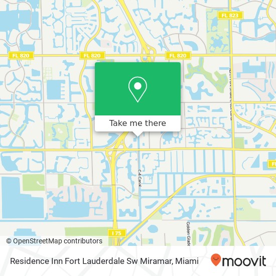 Residence Inn Fort Lauderdale Sw Miramar map