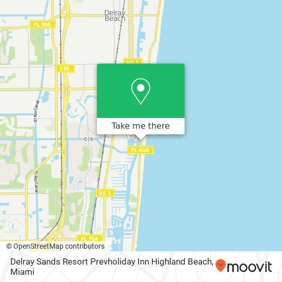 Mapa de Delray Sands Resort Prevholiday Inn Highland Beach