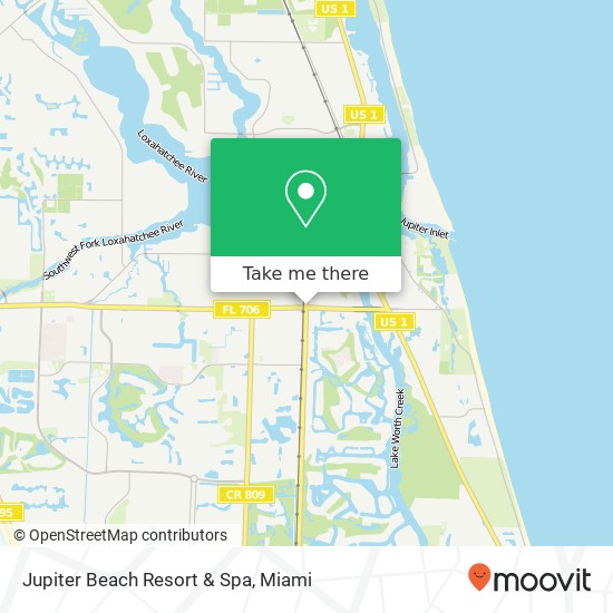 Jupiter Beach Resort & Spa map