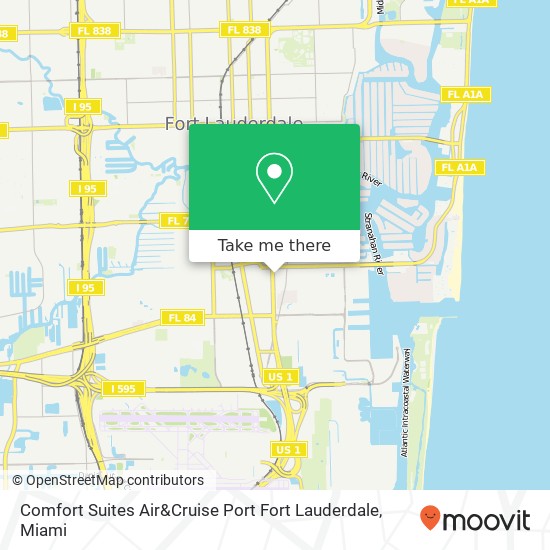 Mapa de Comfort Suites Air&Cruise Port Fort Lauderdale
