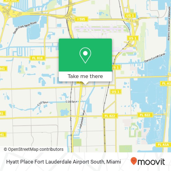 Hyatt Place Fort Lauderdale Airport South map