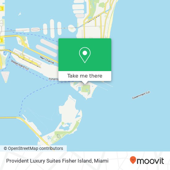 Provident Luxury Suites Fisher Island map