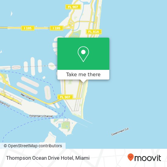 Mapa de Thompson Ocean Drive Hotel