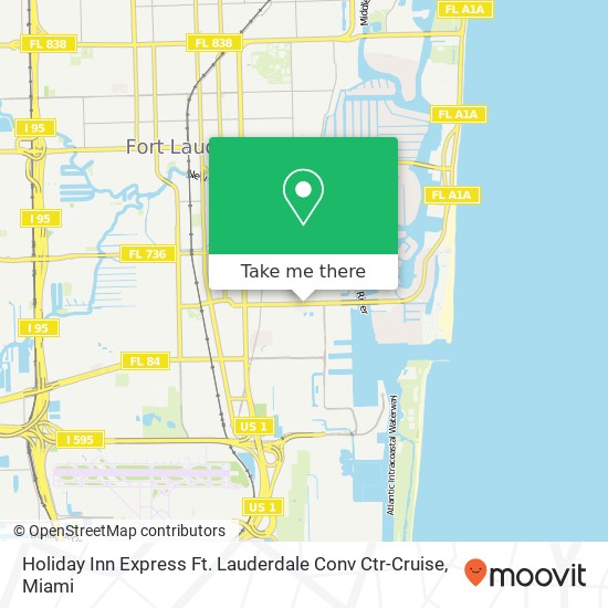 Holiday Inn Express Ft. Lauderdale Conv Ctr-Cruise map