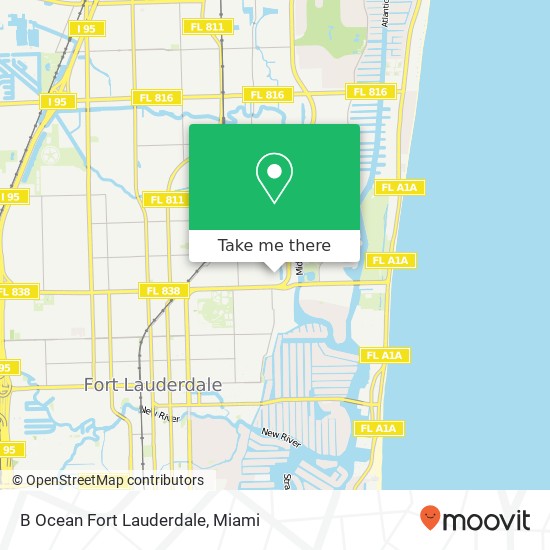 B Ocean Fort Lauderdale map