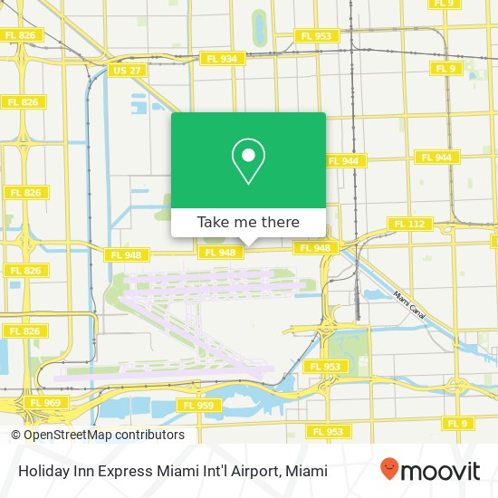 Mapa de Holiday Inn Express Miami Int'l Airport