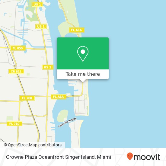 Crowne Plaza Oceanfront Singer Island map