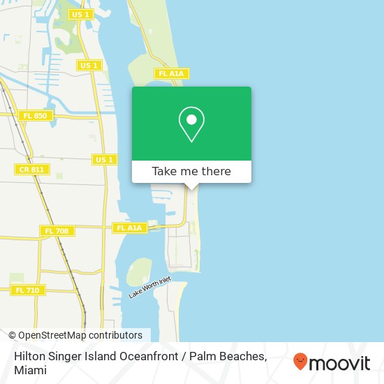 Hilton Singer Island Oceanfront / Palm Beaches map