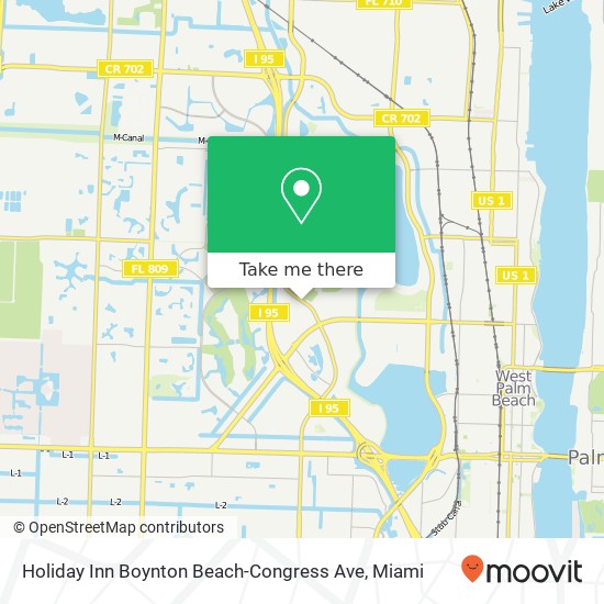 Mapa de Holiday Inn Boynton Beach-Congress Ave