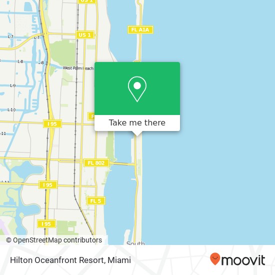 Hilton Oceanfront Resort map