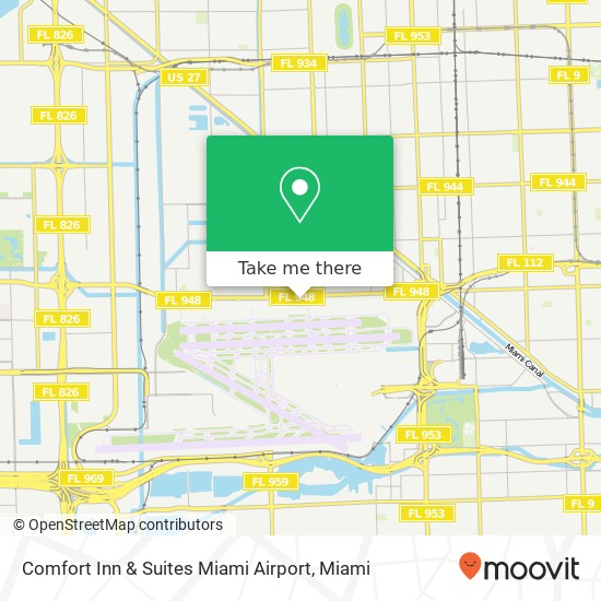 Mapa de Comfort Inn & Suites Miami Airport