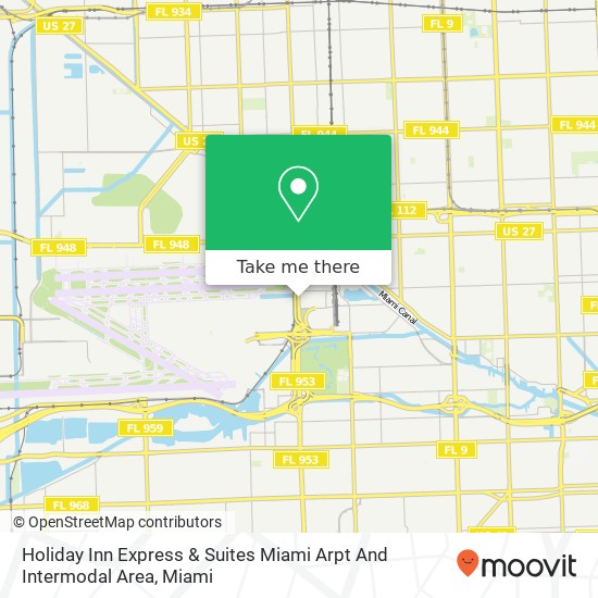 Mapa de Holiday Inn Express & Suites Miami Arpt And Intermodal Area