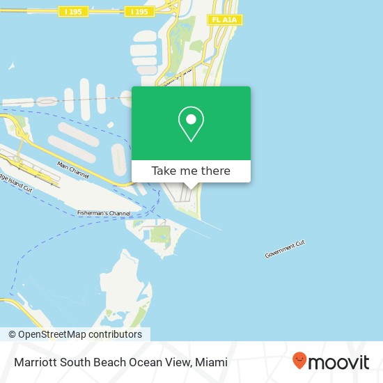 Mapa de Marriott South Beach Ocean View