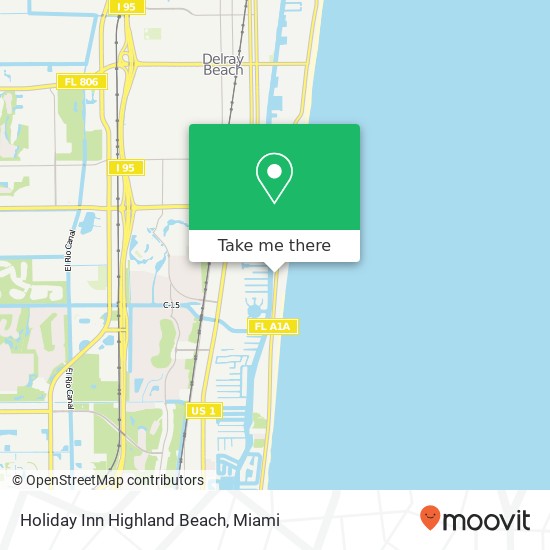 Holiday Inn Highland Beach map