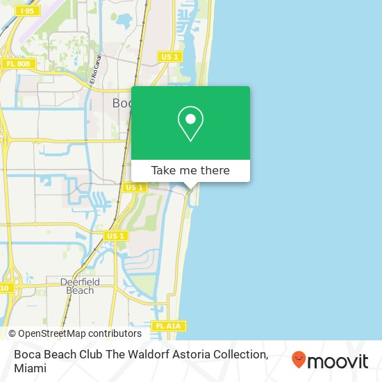 Mapa de Boca Beach Club The Waldorf Astoria Collection