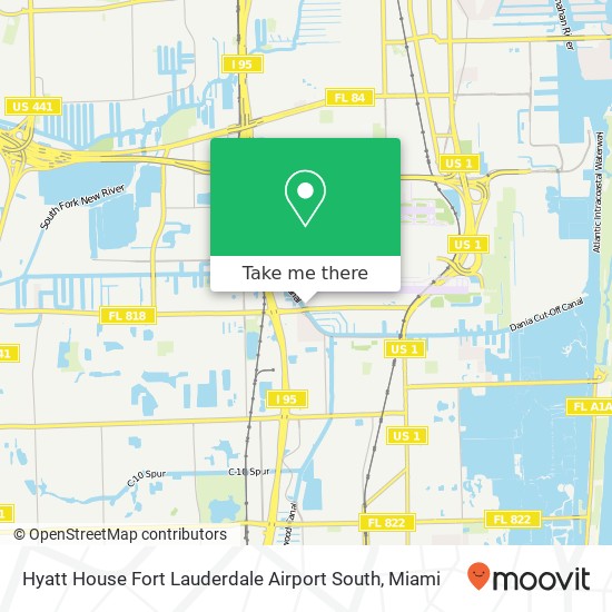 Hyatt House Fort Lauderdale Airport South map