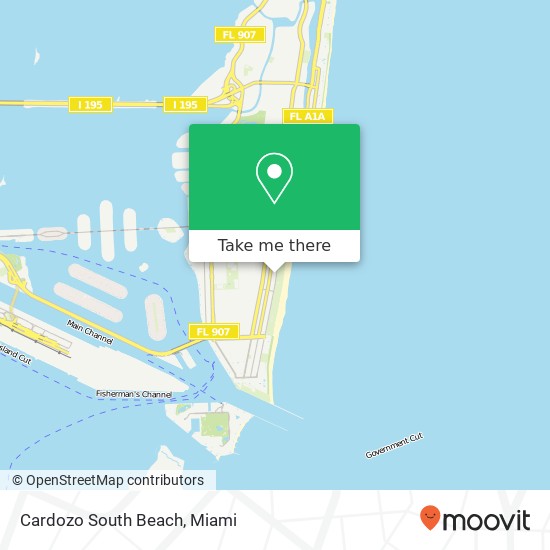 Mapa de Cardozo South Beach