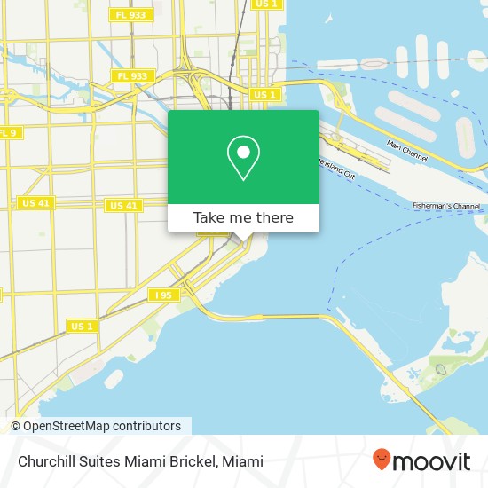 Mapa de Churchill Suites Miami Brickel