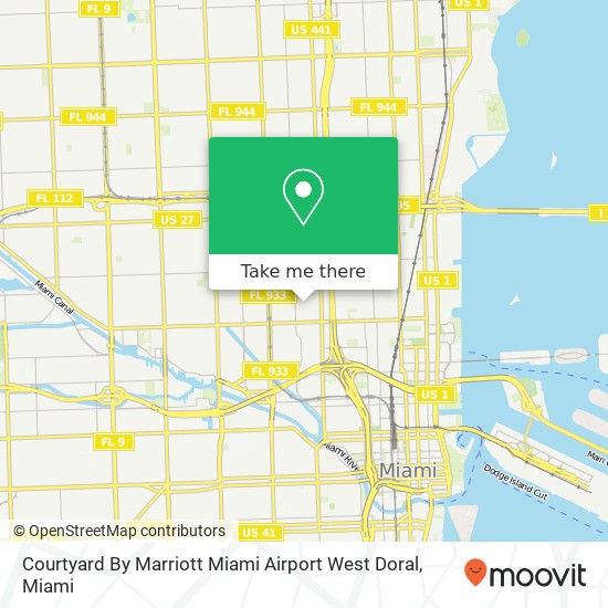 Mapa de Courtyard By Marriott Miami Airport West Doral