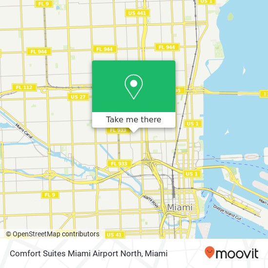 Comfort Suites Miami Airport North map