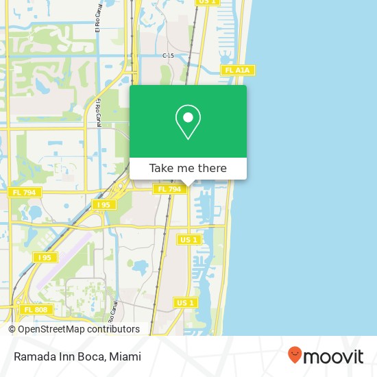 Ramada Inn Boca map