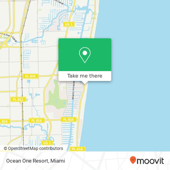 Mapa de Ocean One Resort