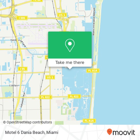Mapa de Motel 6 Dania Beach