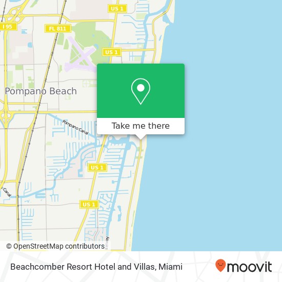 Mapa de Beachcomber Resort Hotel and Villas