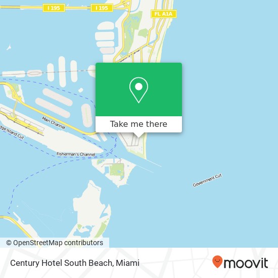 Mapa de Century Hotel South Beach