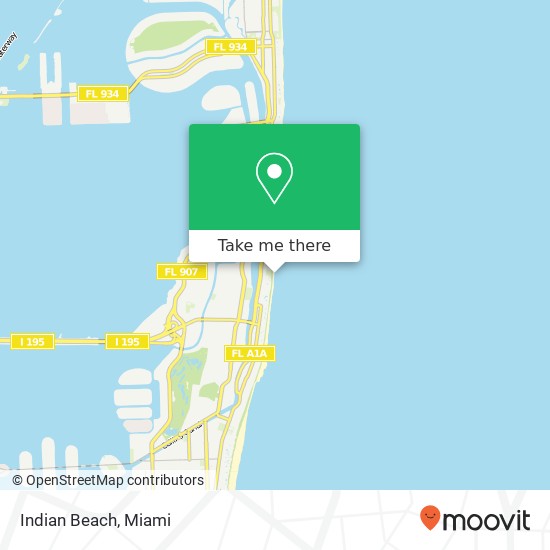 Indian Beach map