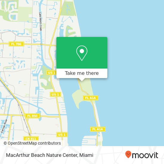 Mapa de MacArthur Beach Nature Center