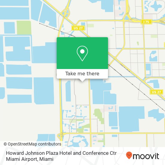 Howard Johnson Plaza Hotel and Conference Ctr Miami Airport map