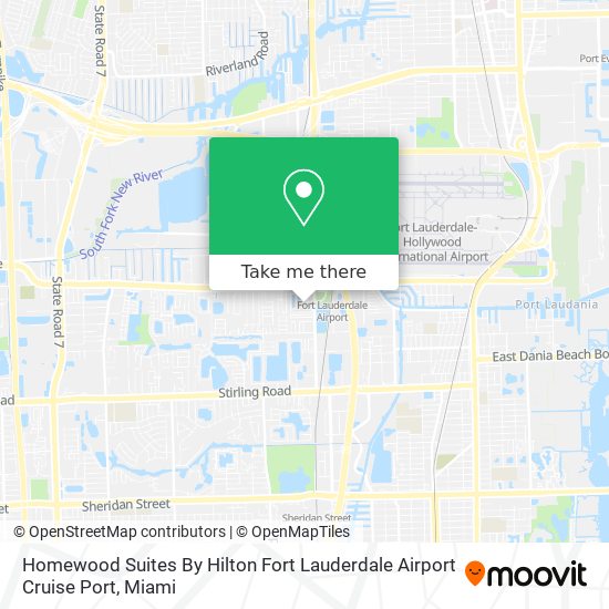 Mapa de Homewood Suites By Hilton Fort Lauderdale Airport Cruise Port