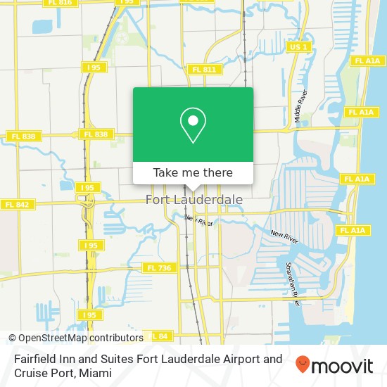 Mapa de Fairfield Inn and Suites Fort Lauderdale Airport and Cruise Port