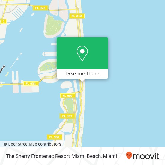 The Sherry Frontenac Resort Miami Beach map