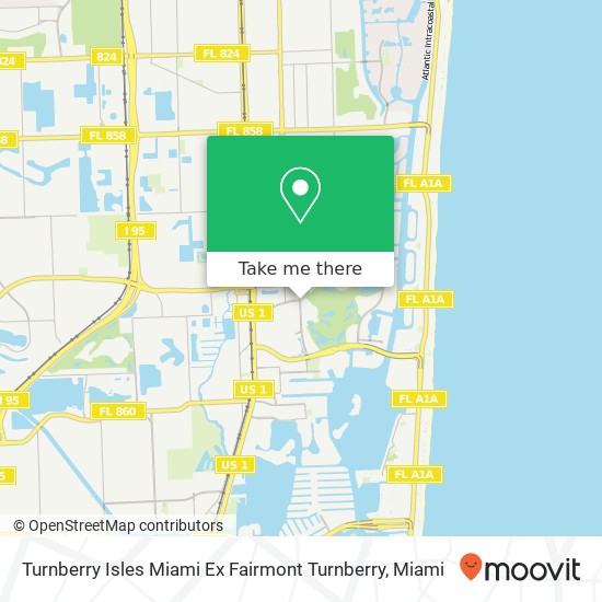 Mapa de Turnberry Isles Miami Ex Fairmont Turnberry