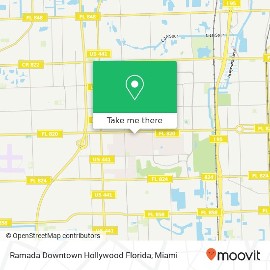 Ramada Downtown Hollywood Florida map