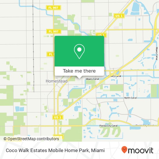 Coco Walk Estates Mobile Home Park map