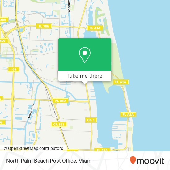 North Palm Beach Post Office map