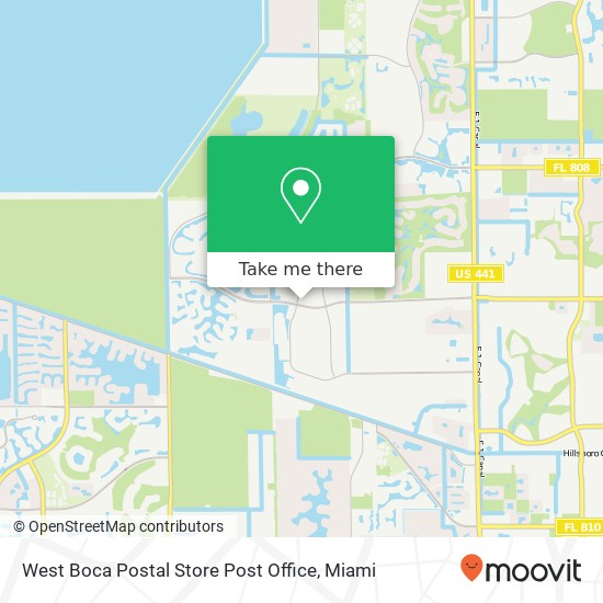 West Boca Postal Store Post Office map