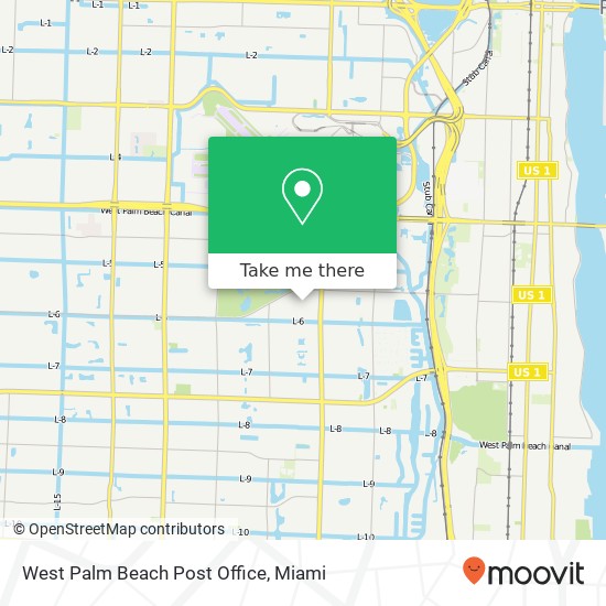 West Palm Beach Post Office map