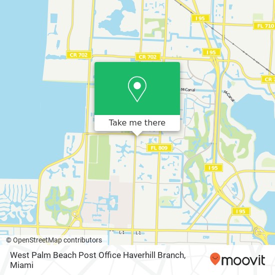 West Palm Beach Post Office Haverhill Branch map