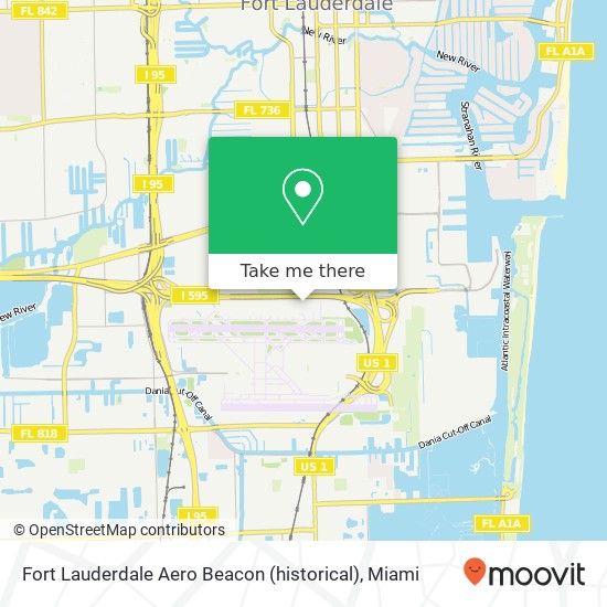 Fort Lauderdale Aero Beacon (historical) map